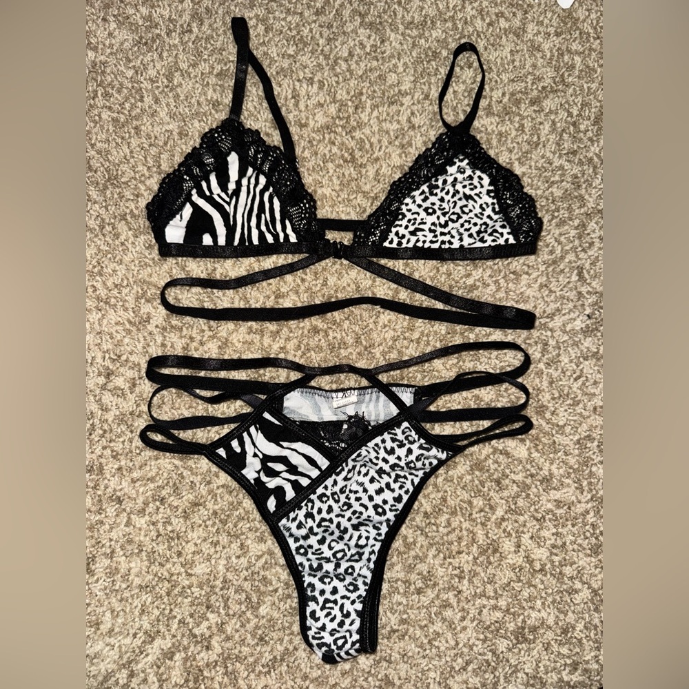 Animal Print Lingerie Set